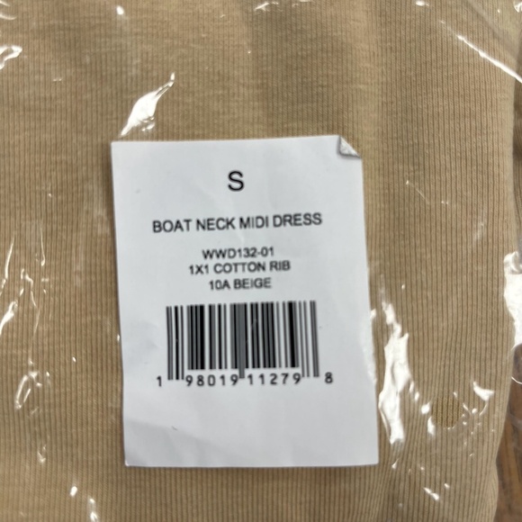 WeWoreWhat Boat Neck Small Midi Dress - Beige - NWT - Picture 6 of 6